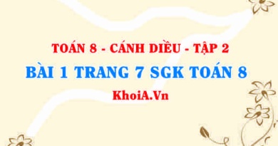 Bài 1 trang 7 Toán 8 Cánh Diều Tập 2